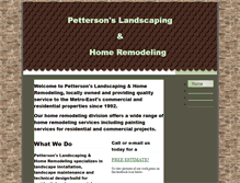 Tablet Screenshot of pettersonslandscaping.com